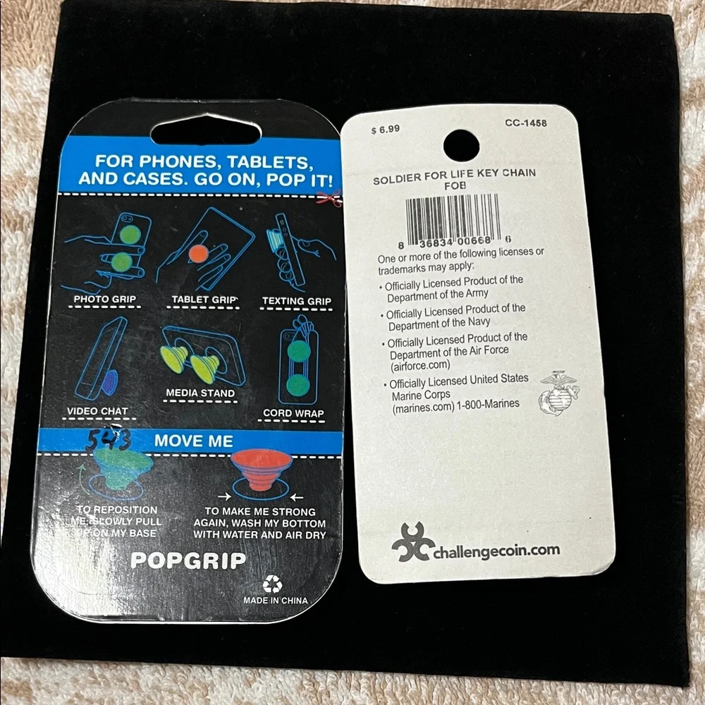 U.S. Army PopGrip - Gold and Silver Zigzag